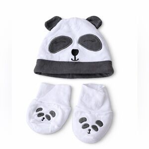 3-6mo Panda Toque Set with Booties